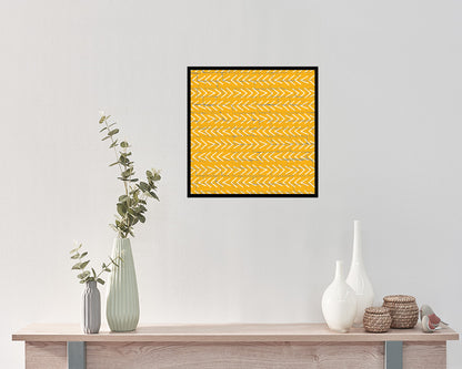 Abstract Yellow Artwork Wood Frame Gifts Modern Wall Decor Art Prints