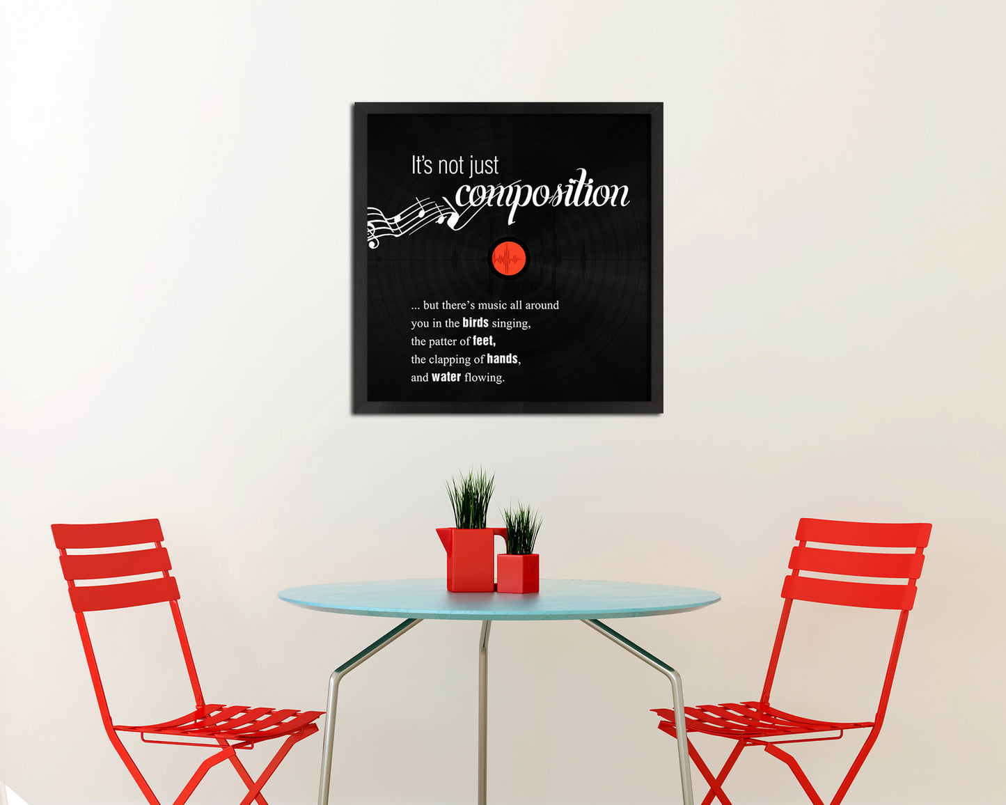 It's not just composition Modern Music Quote Framed Print  Wall Decor Art Gifts