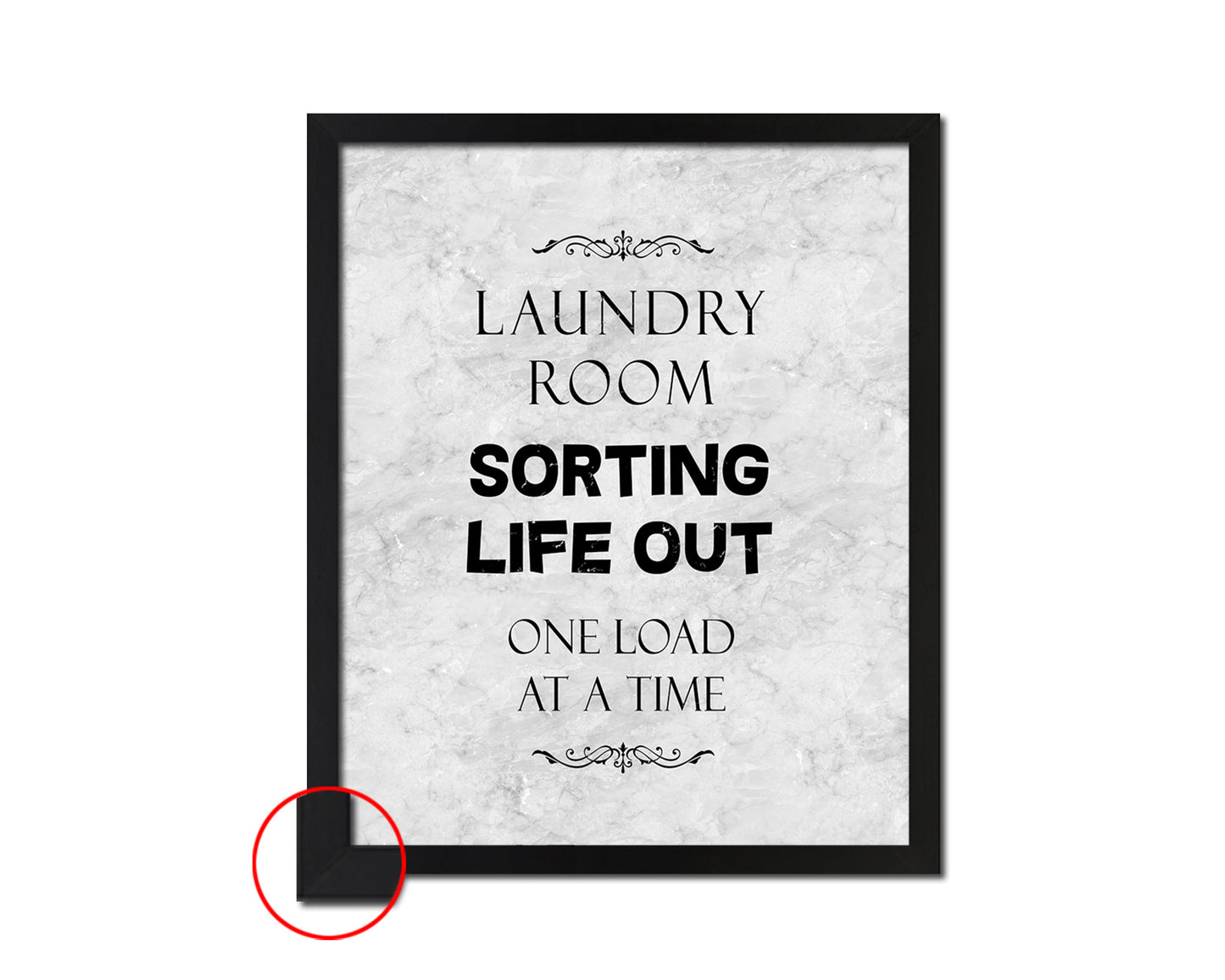 Laundry room sorting life out one load at a time Quote Framed Print Wall Art Decor Gifts