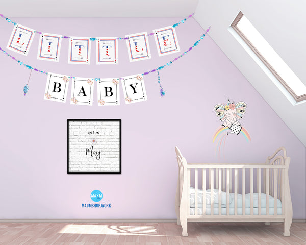 Baby Due In May Pregnancy Announcement Personalized Frame Print Wall Decor Art Gifts
