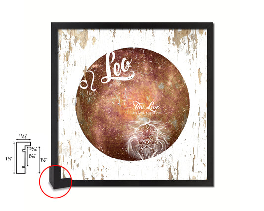 Leo Astrology Prediction Yearly Horoscope Wood Framed Print Wall Art Decor Gifts