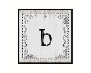 Letters V Custom Monogram Personality Name Sign Framed Prints Wall Art Decor