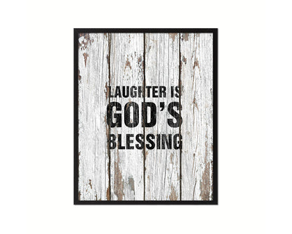 Laughter is God's blessing Quote Framed Print Home Decor Wall Art Gifts