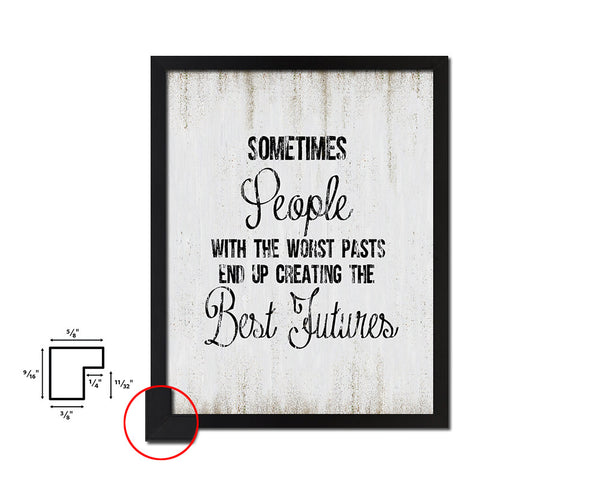 Sometimes I get sad insecure jealous Quote Wood Framed Print Wall Decor Art