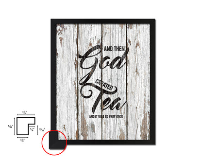 And then god created and it was so very good Quote Wood Framed Print Home Decor Wall Art Gifts