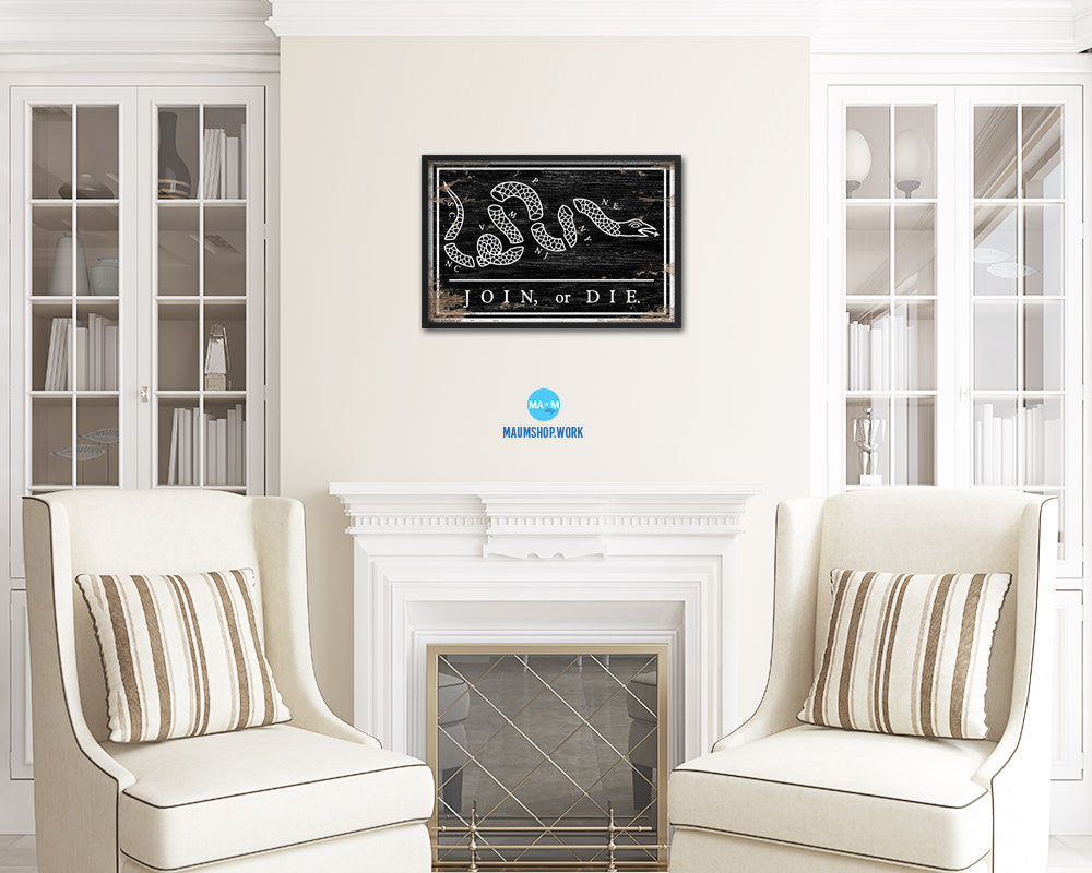 Son of Liberty Shabby Chic Military Flag Framed Print Decor Wall Art Gifts