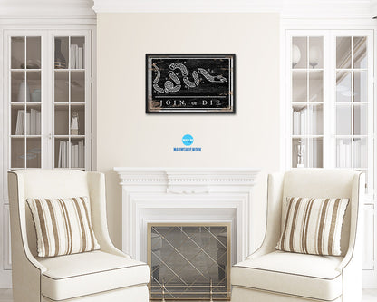 Son of Liberty Shabby Chic Military Flag Framed Print Decor Wall Art Gifts