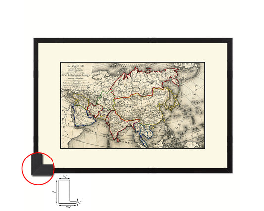 Asia 1846 Old Map Framed Print Art Wall Decor Gifts