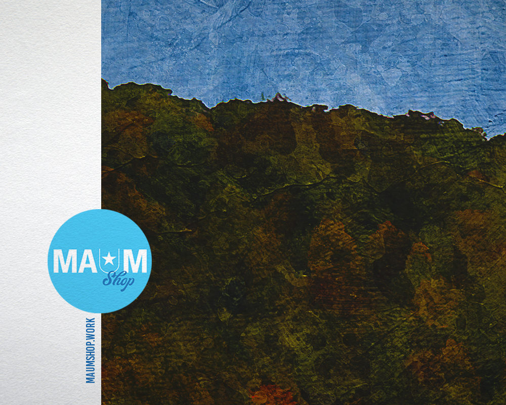 Nestled, North Carolina, Mountains Artwork Painting Print Art Wood Framed Wall Decor Gifts