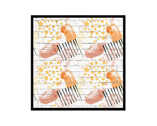 Abstract Orange Artwork Wood Frame Gifts Modern Wall Decor Art Prints