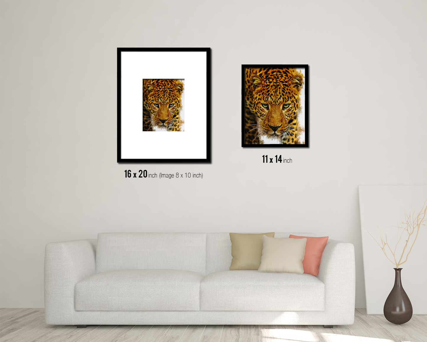 Leopard Animal Painting Print Framed Art Home Wall Decor Gifts
