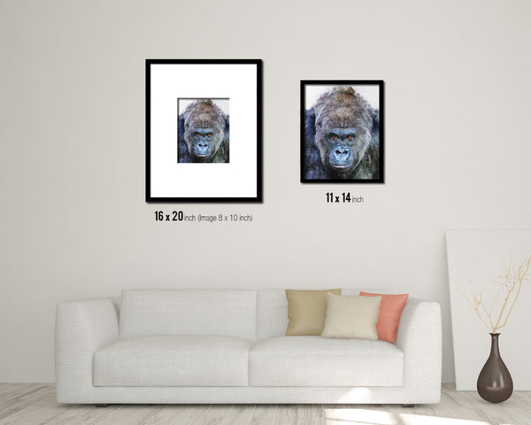Gorillas Animal Painting Print Framed Art Home Wall Decor Gifts