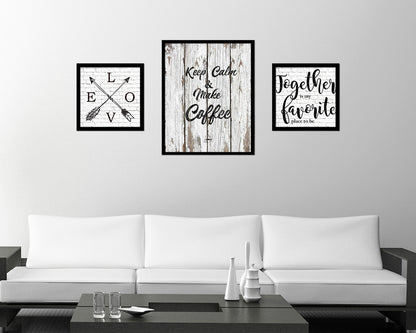 Keep calm & make coffee Quote Framed Artwork Print Wall Decor Art Gifts