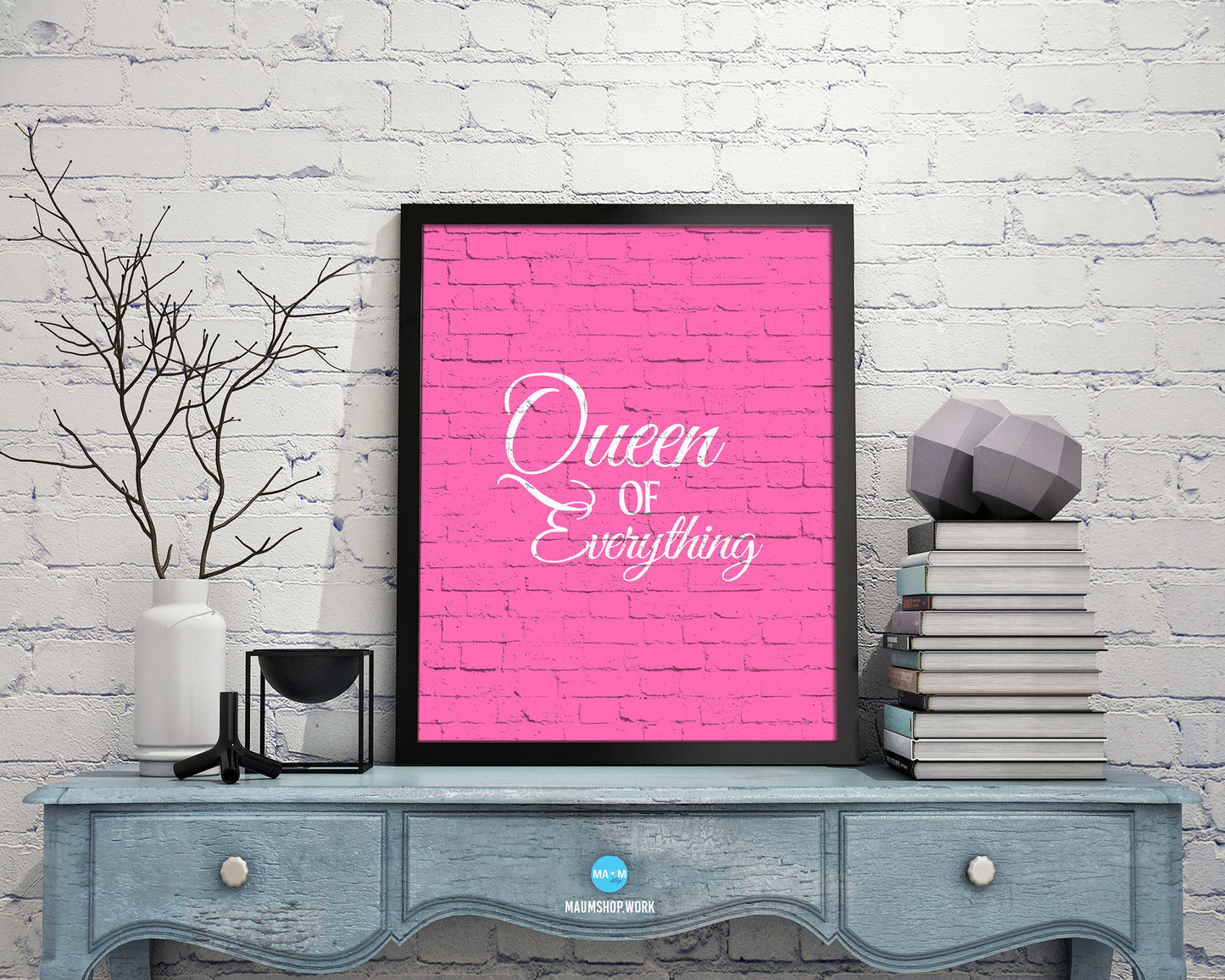 Queen of Everythig Rainbow Pride Peace Right Justice Poster Wood Framed Wall Decor Print Gifts