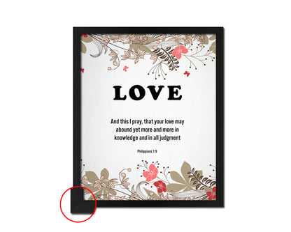 Love and this I pray that your love may abound, Philippians 1:9 Bible Verse Scripture Art