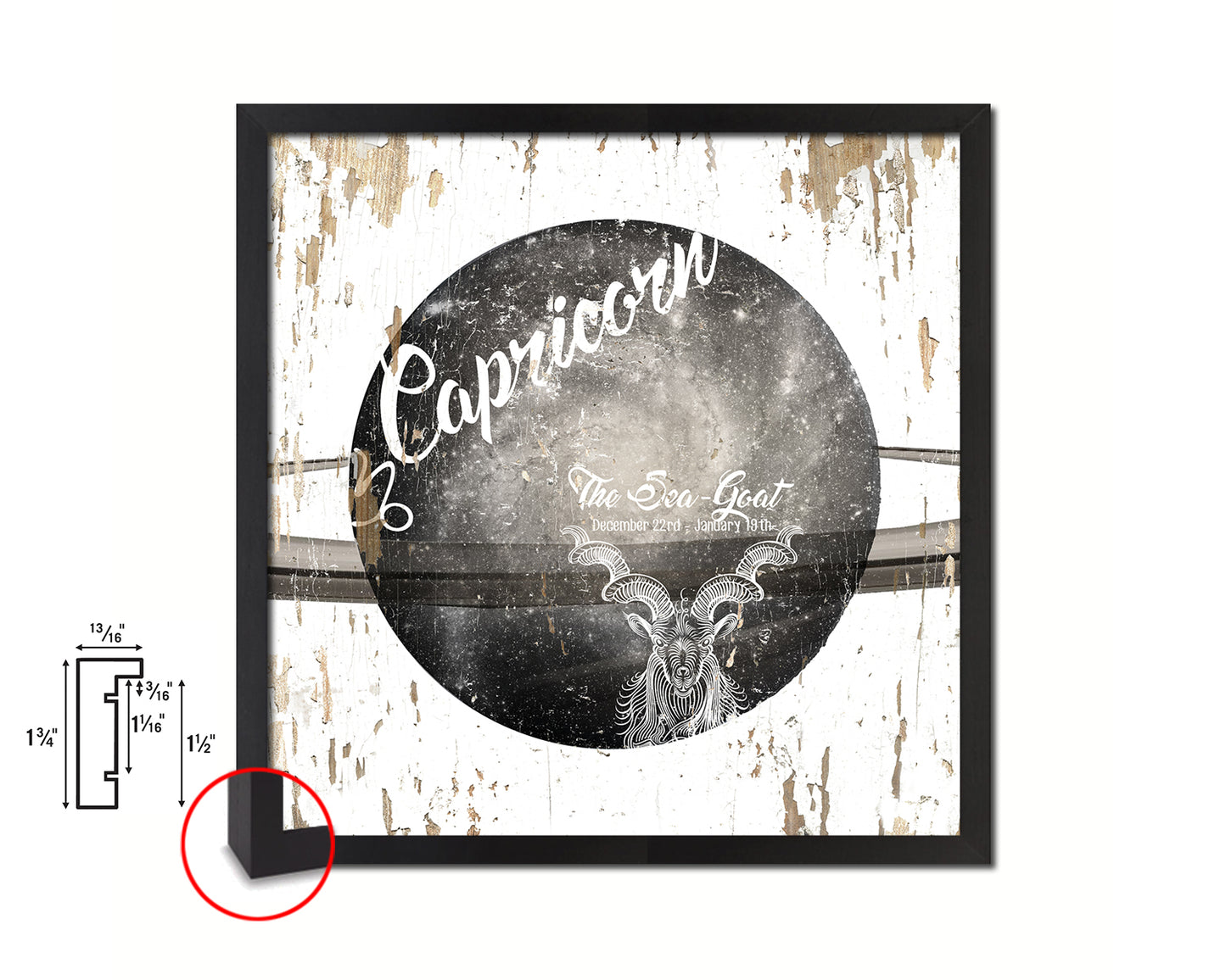 Capricorn Astrology Prediction Yearly Horoscope Wood Framed Print Wall Art Decor Gifts