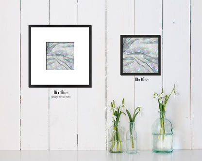 Abstract Green Artwork Wood Frame Gifts Modern Wall Decor Art Prints