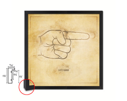 Left Hand Punctuation Symbol Framed Print Home Decor Wall Art English Teacher Gifts