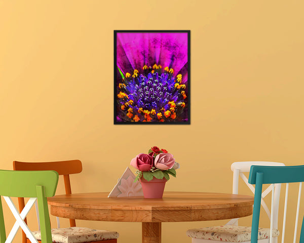 Gazania Purple Flower Wood Framed Paper Print Wall Decor Art Gifts