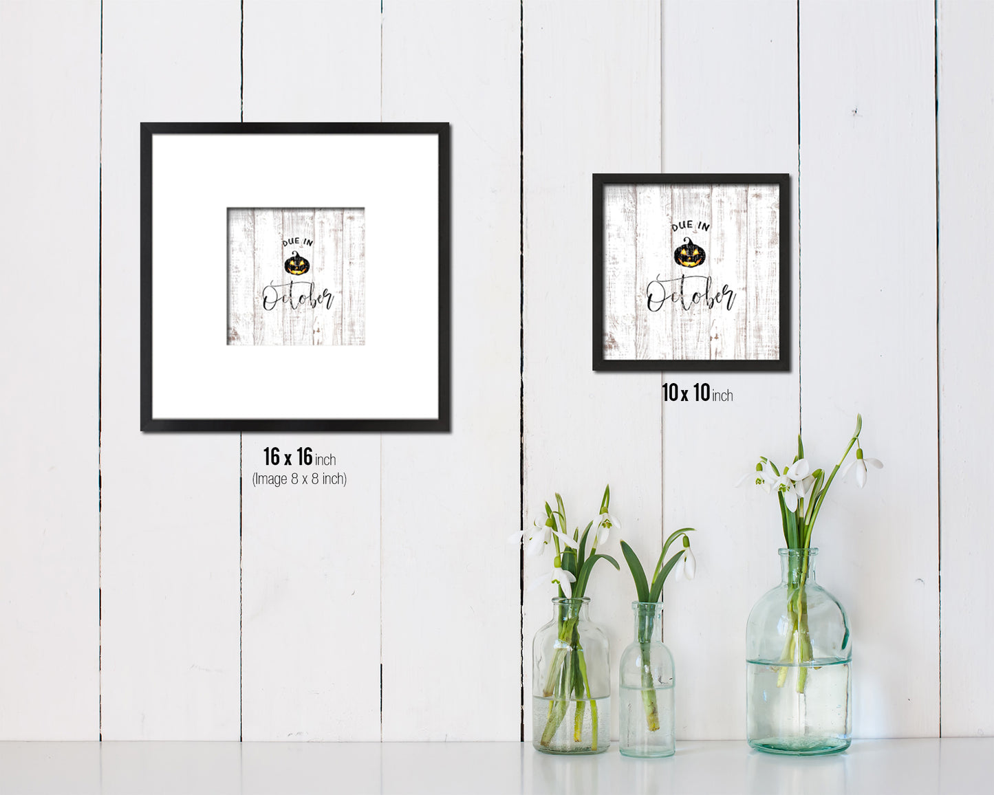 Baby Due In October Pregnancy Announcement Personalized Frame Print Wall Decor Art Gifts
