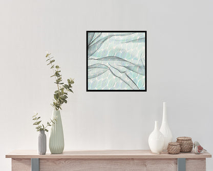 Abstract Aqua Artwork Wood Frame Gifts Modern Wall Decor Art Prints