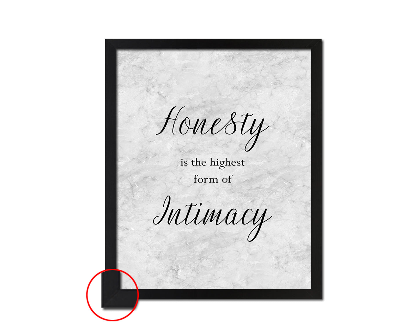 Honesty is the highest form of intimacy Quote Framed Print Wall Art Decor Gifts
