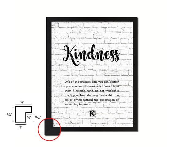 Kindness Quote Framed Print Home Decor Wall Art Gifts