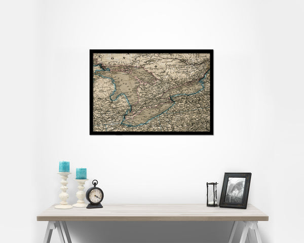 Great Lakes Historical Map Framed Print Art Wall Decor Gifts