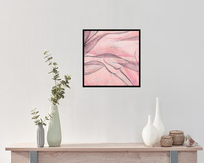 Abstract Black Artwork Wood Frame Gifts Modern Wall Decor Art Prints