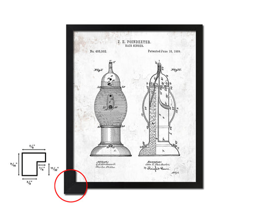 Sanitizer Barbershop Vintage Patent Artwork Black Frame Print Wall Art Decor Gifts