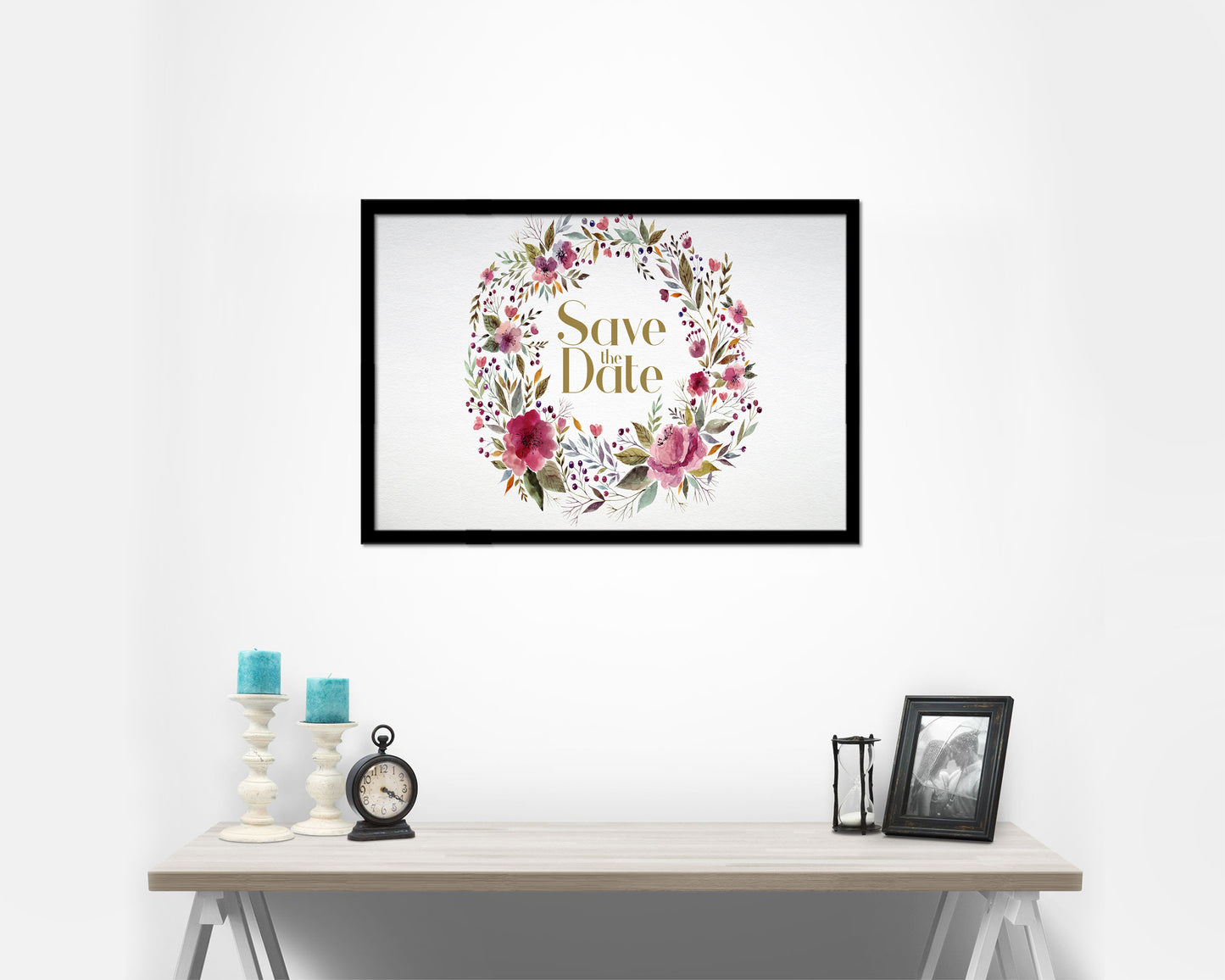 Save the Date Quote Framed Print Wall Decor Art Gifts
