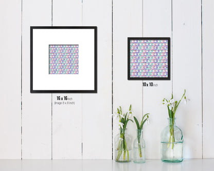 Abstract Rainbow Artwork Wood Frame Gifts Modern Wall Decor Art Prints