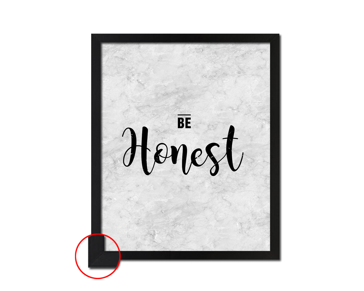 Be Honest Inspirational Quote Framed Print Wall Art Decor Gifts