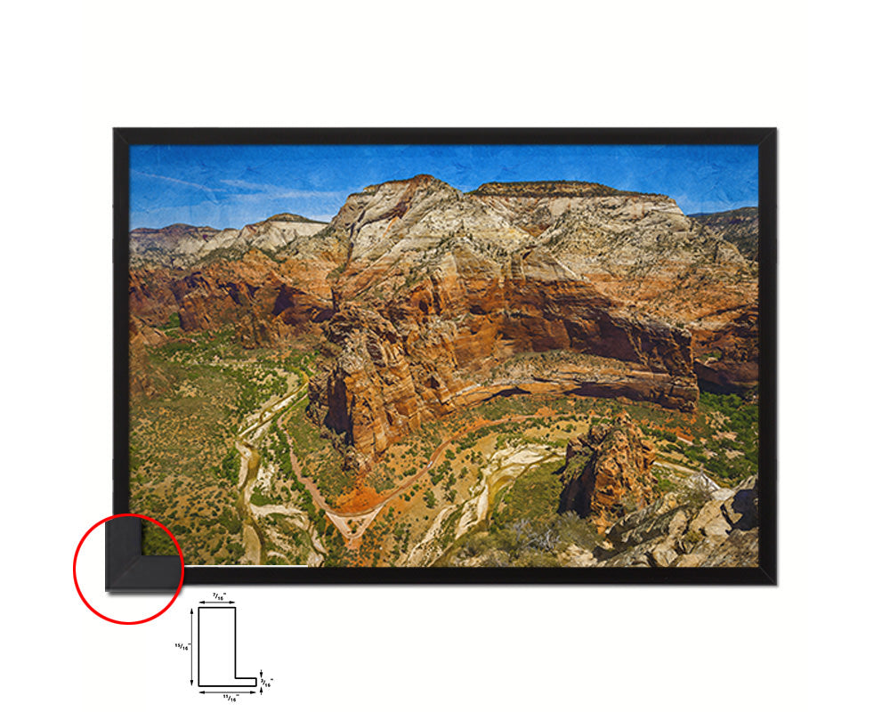 Zion National Park Utah Landscape Painting Print Art Frame Home Wall Decor Gifts