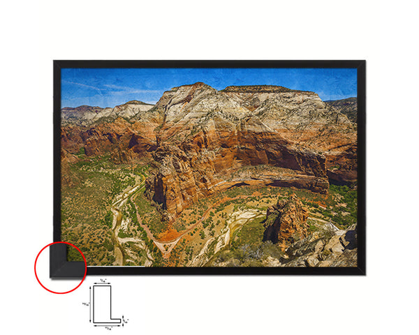 Zion National Park Utah Landscape Painting Print Art Frame Home Wall Decor Gifts