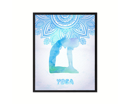 Camel Pose Ustrasana Yoga Wood Framed Print Wall Decor Art Gifts