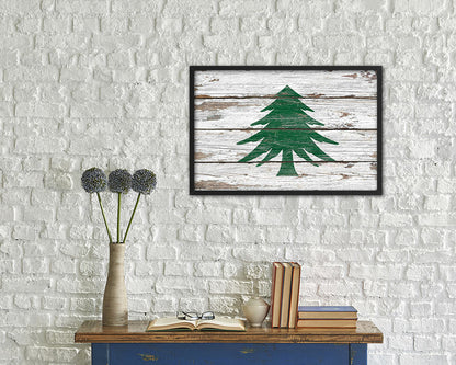 Naval & Maritime City Massachusetts State Vintage Flag Framed Print Wall Decor Art Gifts
