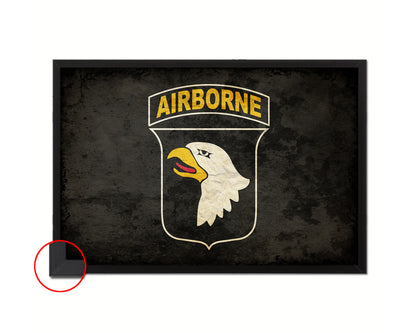 US Army 101st Airborne Vintage Military Flag Framed Print Sign Decor Wall Art Gifts