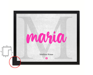 Maria Personalized Biblical Name Plate Art Framed Print Kids Baby Room Wall Decor Gifts