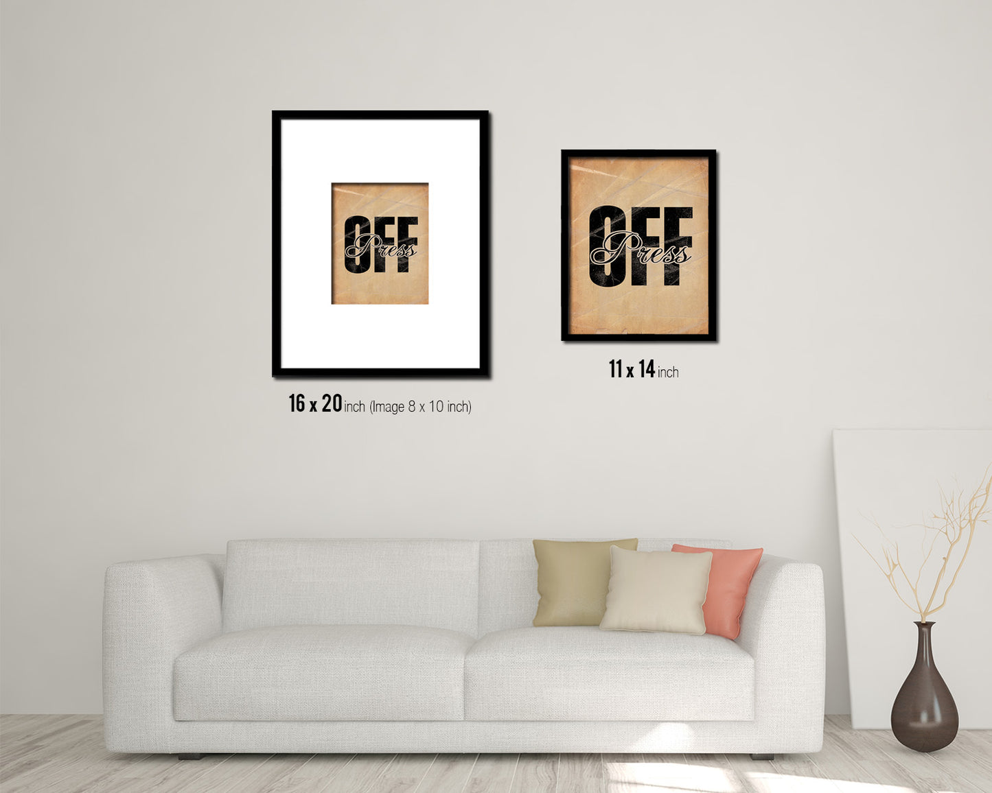 Press off Quote Paper Artwork Framed Print Wall Decor Art