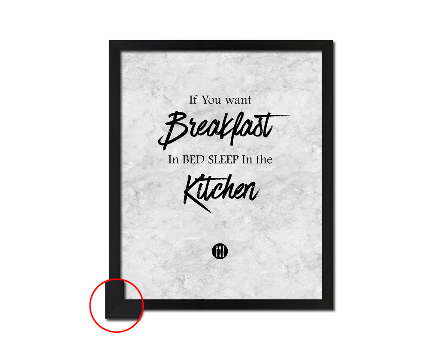 If you want breakfast Quote Framed Print Wall Art Decor Gifts