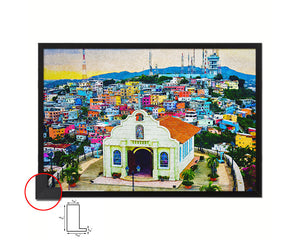 Guayaquil Ecuador Hilltop Church Landscape Painting Print Art Frame Home Wall Decor Gifts