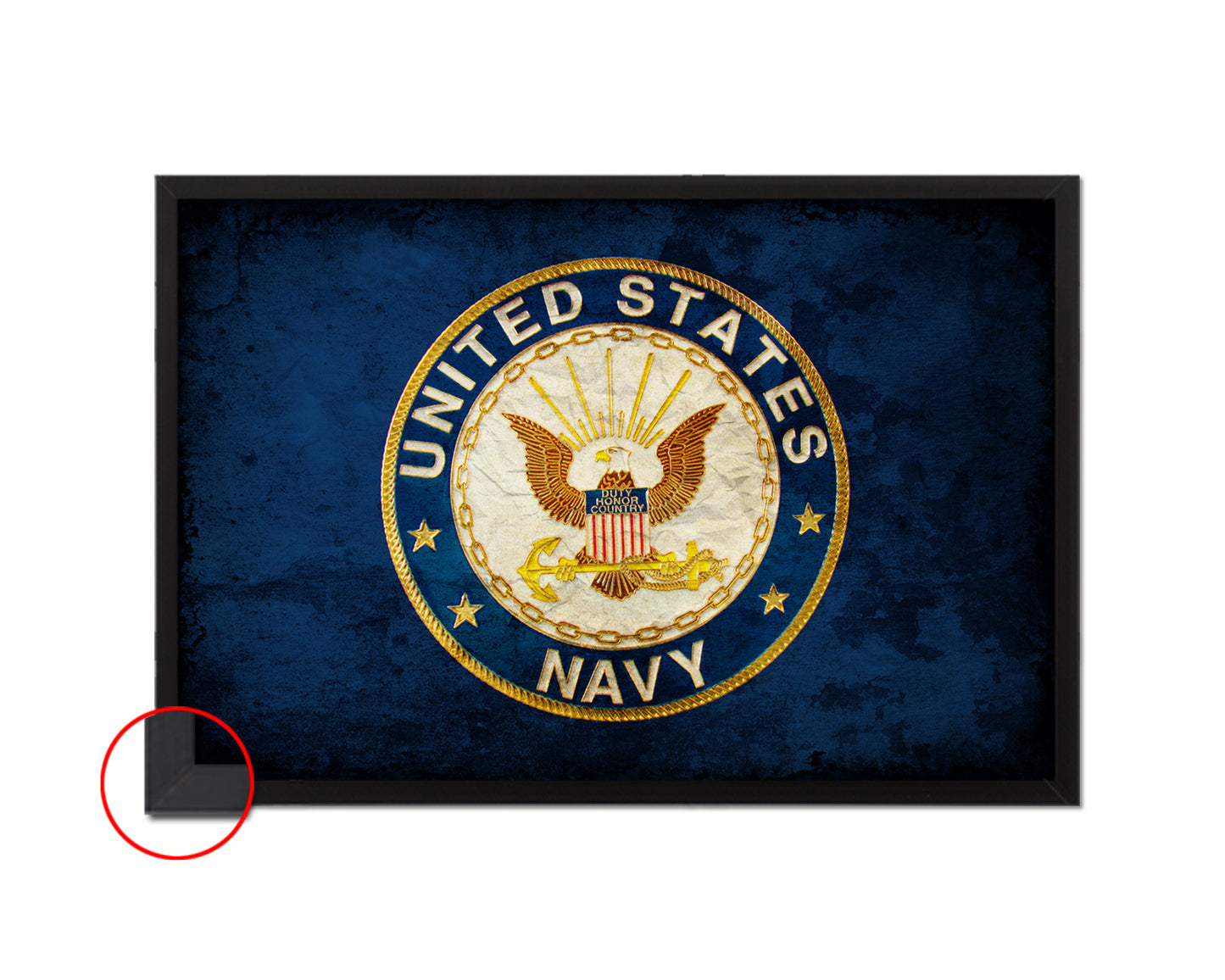 US Navy Seal Vintage Military Flag Framed Print Sign Decor Wall Art Gifts