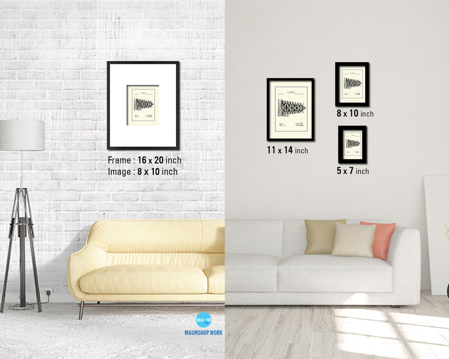 Photographic Camera Vintage Patent Artwork Black Frame Print Wall Art Decor Gifts