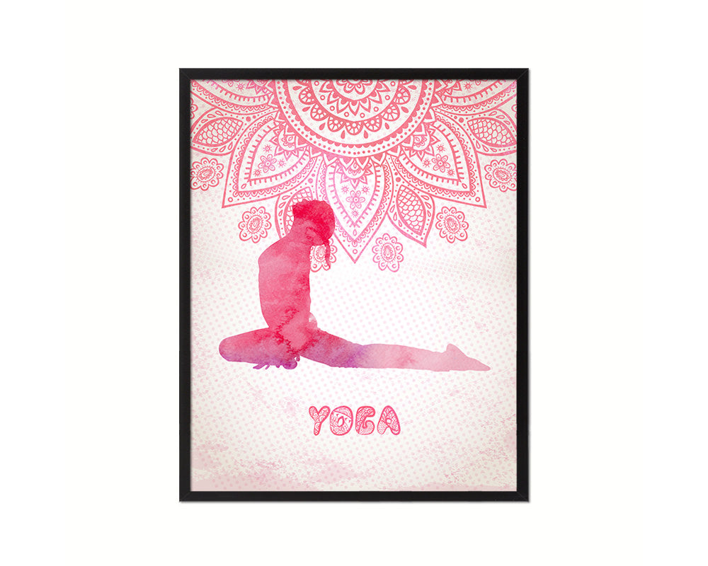 Up Dog Yoga Wood Framed Print Wall Decor Art Gifts