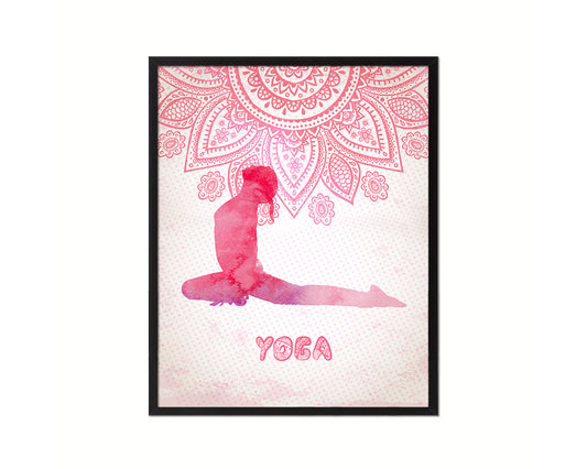 Up Dog Yoga Wood Framed Print Wall Decor Art Gifts