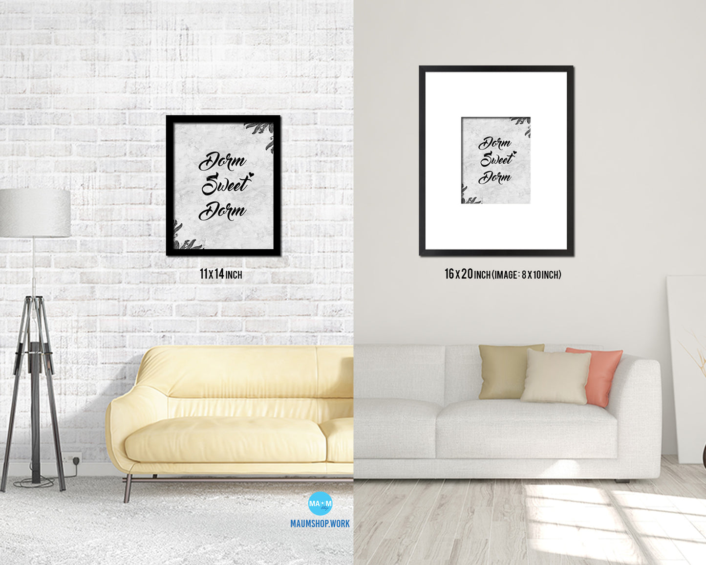 Dorm Sweet Dorm Quote Framed Print Wall Art Decor Gifts