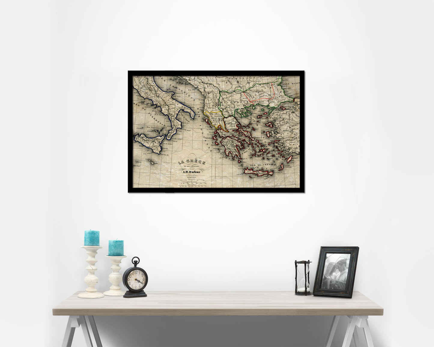 Europe Historical Map Framed Print Art Wall Decor Gifts