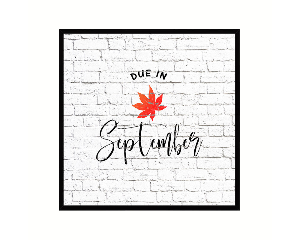 Baby Due In September Pregnancy Announcement Personalized Frame Print Wall Decor Art Gifts