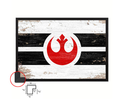 Alliance to Restore the Republic Shabby Chic Military Flag Framed Print Decor Wall Art Gifts